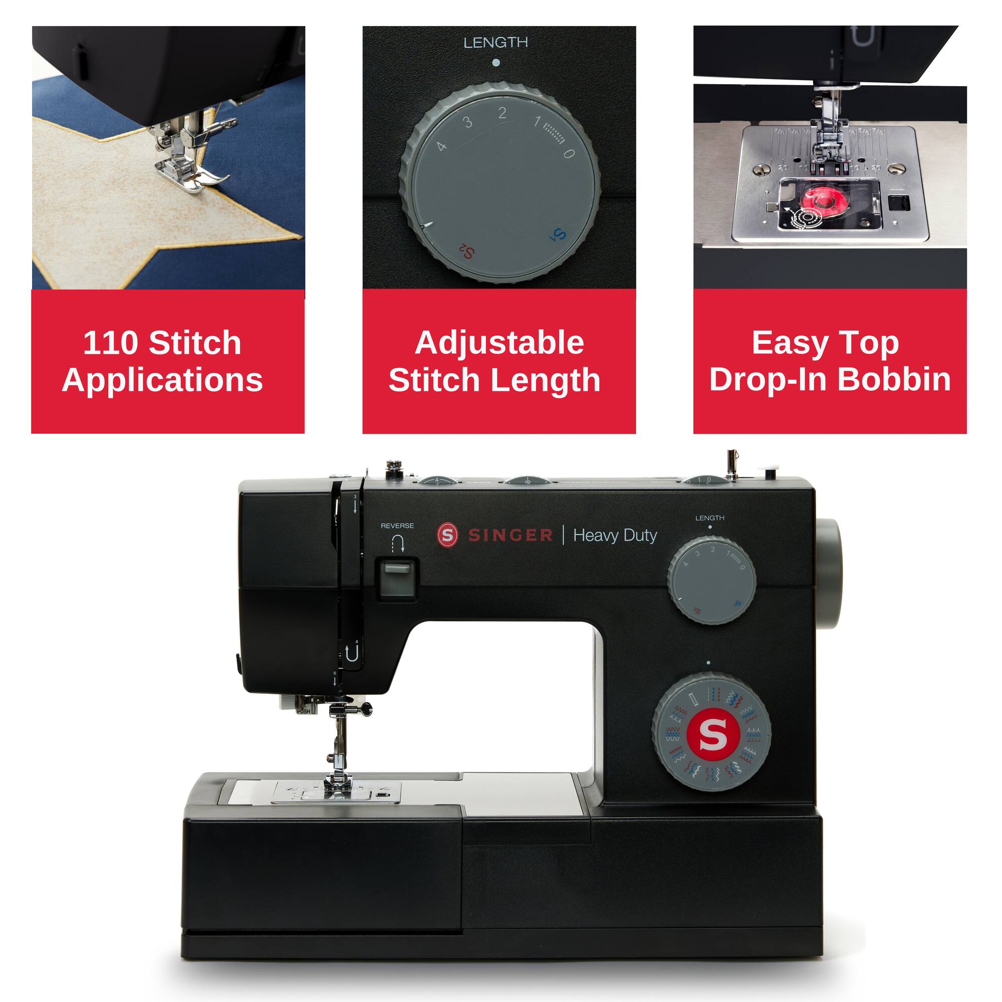 SINGER® HD4432 Black Heavy Duty Sewing Machine